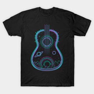 Guitar Music and Space T-Shirt